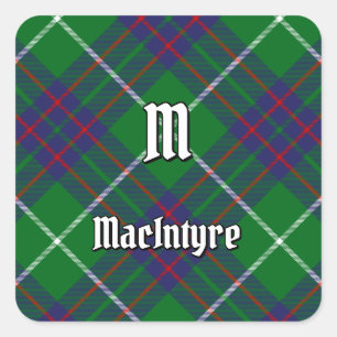 Clan MacIntyre Hunting Tartan Square Pegatina