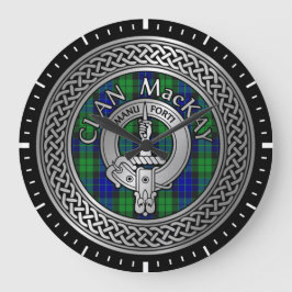 Clan MacKay Escudo & Tartan Knot reloj grande