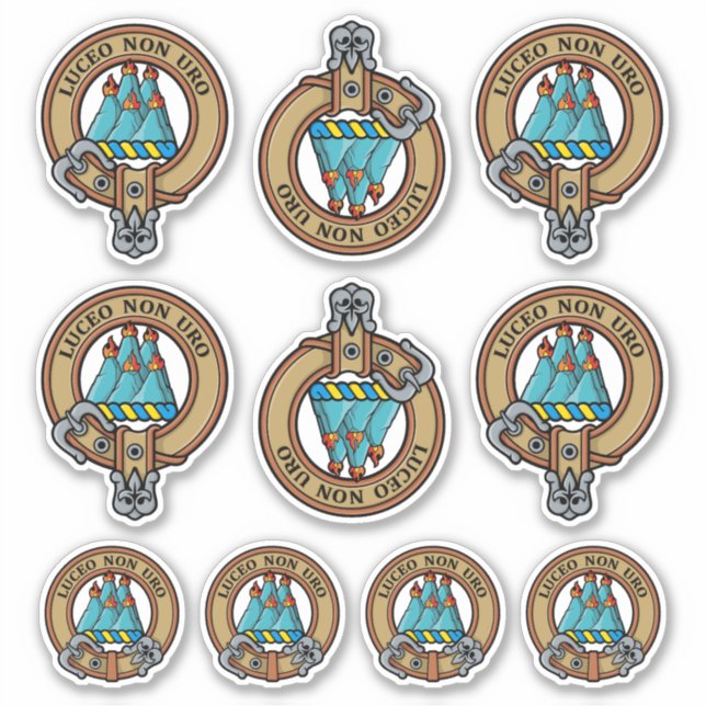Clan MacKenzie Escudo Pegatina Set (Anverso)