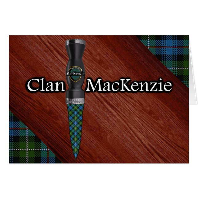 Clan MacKenzie Tartan Sgian Dubh Blade (Anverso (Horizontal))