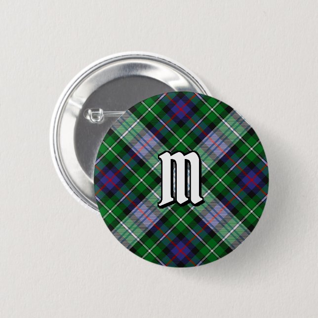 Clan MacKenzie Vestir el botón Tartán (Anverso y reverso)