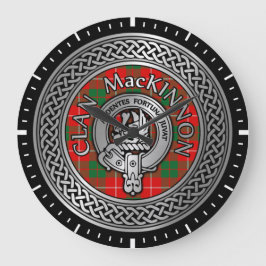 Clan MacKinnon Escudo & Tartan Knot reloj grande