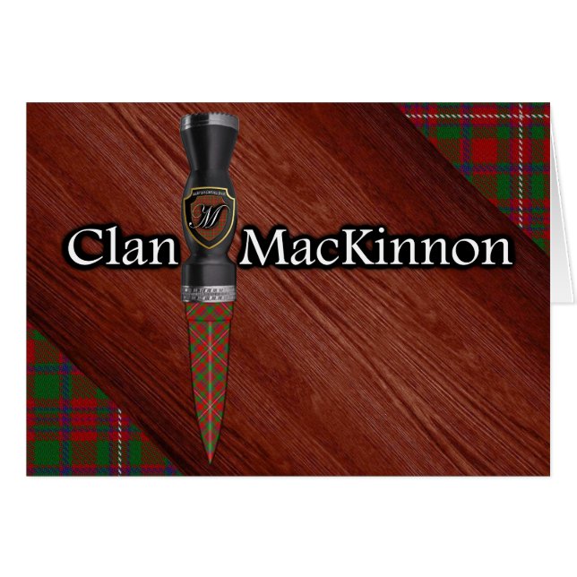 Clan MacKinnon Tartan Sgian Dubh Blade (Anverso (Horizontal))