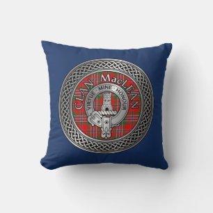 Clan MacLean Escudo & Tartan Knot Cojín decorativo