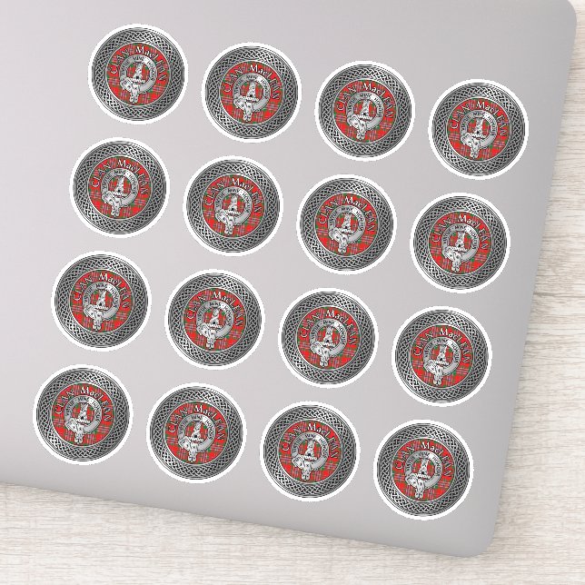 Clan MacLean Escudo y Tartan Knot Pegatina (Detalle)