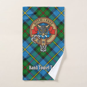Clan MacLeod de Harris Crest sobre Tartán de Caza