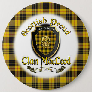 Clan MacLeod del botón orgulloso escocés de Lewi