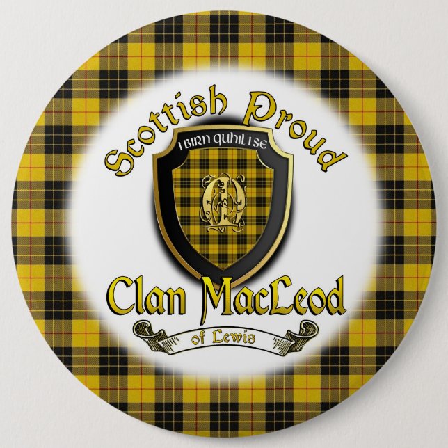 Clan MacLeod del botón orgulloso escocés de Lewis (Anverso)