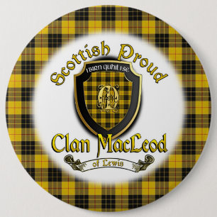 Clan MacLeod del botón orgulloso escocés de Lewis
