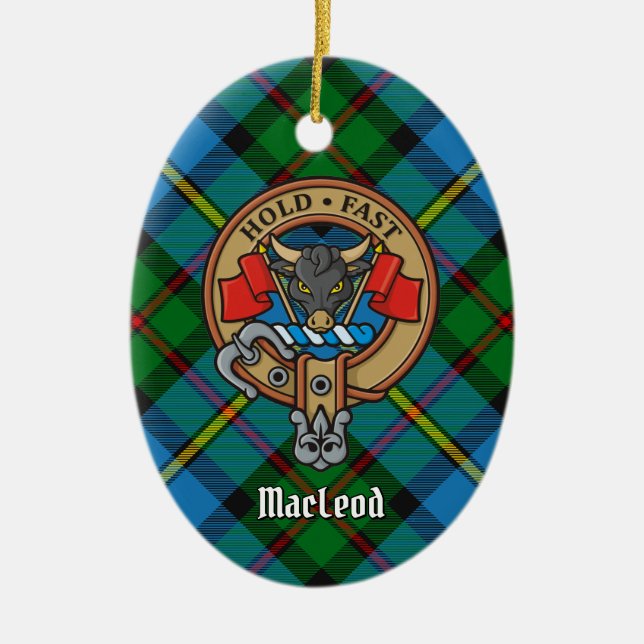 Clan MacLeod Escudo Ornamento cerámico (Frente)
