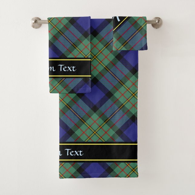 Clan MacLeod Hunting Tartan Bath Towell Set (In situ)