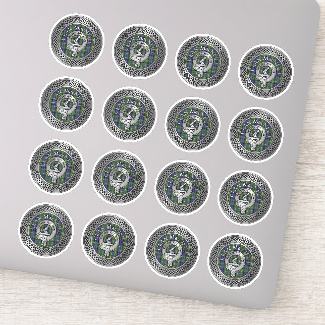 Clan MacNeill de Gigha Escudo y Pegatina de Tartán (Detalle)