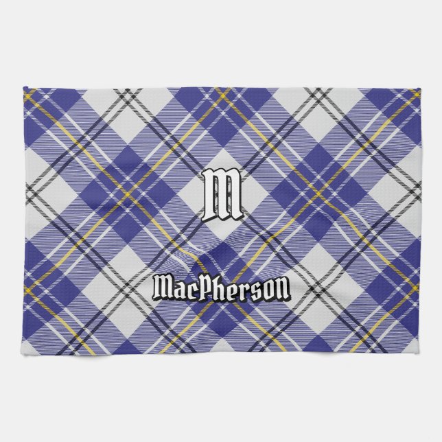 Clan MacPherson Blue Dress Tartan Kitchen Toalla (Horizontal)