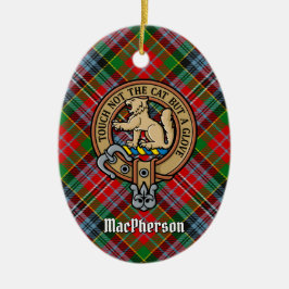 Clan MacPherson Escudo sobre el adorno cerámico de