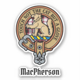 Clan MacPherson Escudo sobre la caza del Pegatina