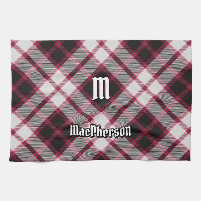 Clan MacPherson Hunting Tartan Kitchen Toalla (Horizontal)