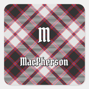 Clan MacPherson Hunting Tartan Square Pegatina