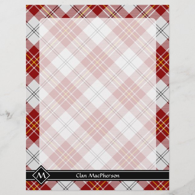 Clan MacPherson Rojo Vestido Tartan Flyer (Frente)