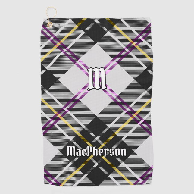 Clan MacPherson Vestir Toalla de Golf Tartan (Anverso)