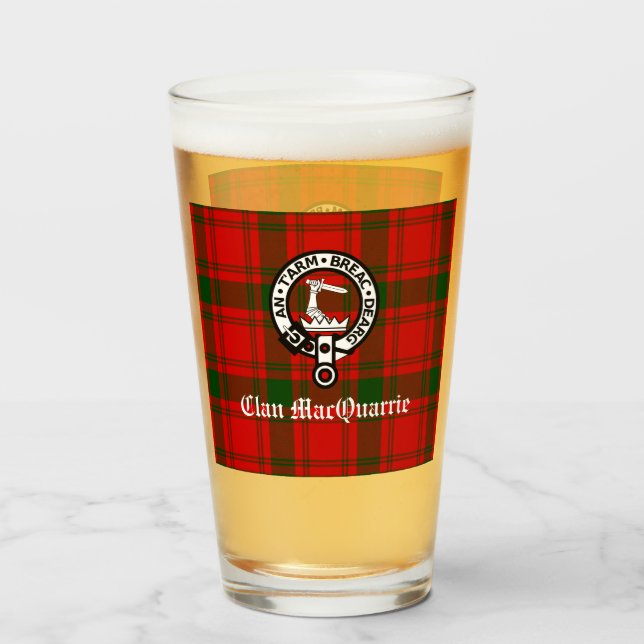 Clan MacQuarrie Tartan y Escudo (Anverso (lleno))