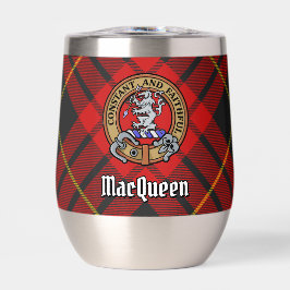 Clan MacQueen Crest sobre Tartán