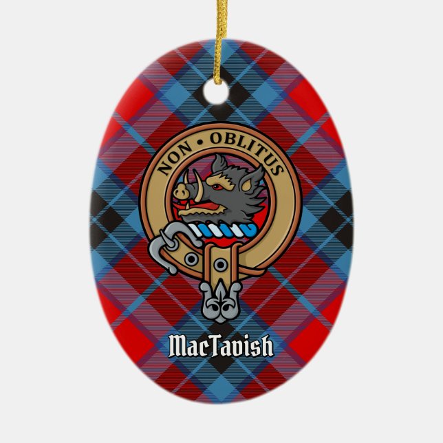 Clan MacTavish Escudo Ornamento cerámico (Frente)