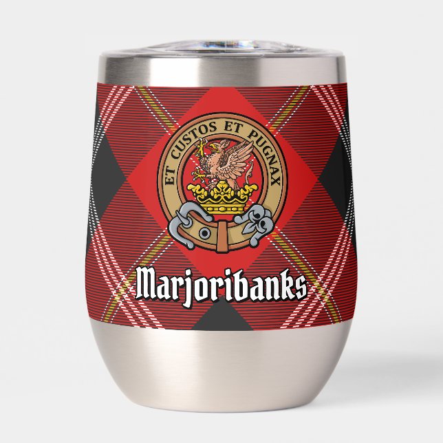 Clan Marjoribanks Escudo sobre Tartán (Frente)
