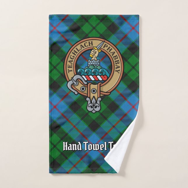 Clan Morrison Escudo sobre la caza de tartán (Toalla de mano)
