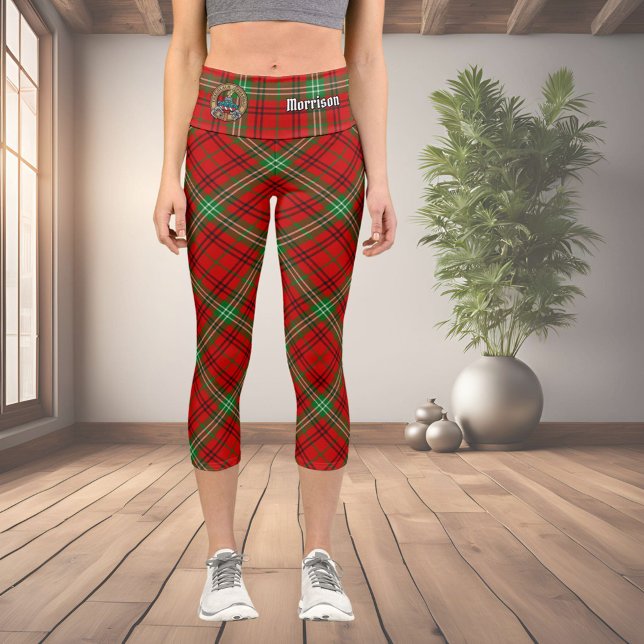 Clan Morrison Red Tartan Capri Leggings (Subido por el creador)