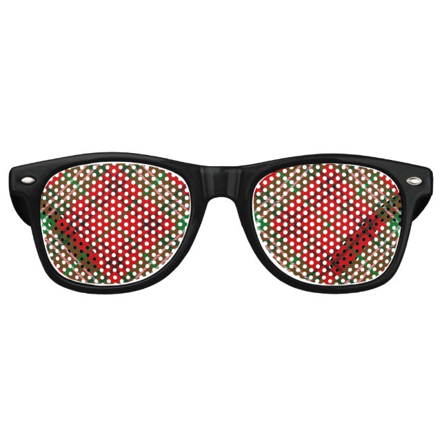 Clan Morrison Red Tartan Retro Gafas de Sol (Anverso)