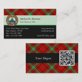 Clan Morrison Red Tartan tarjeta de visita