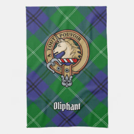 Clan Oliphant Escudo sobre la toalla de cocina de 