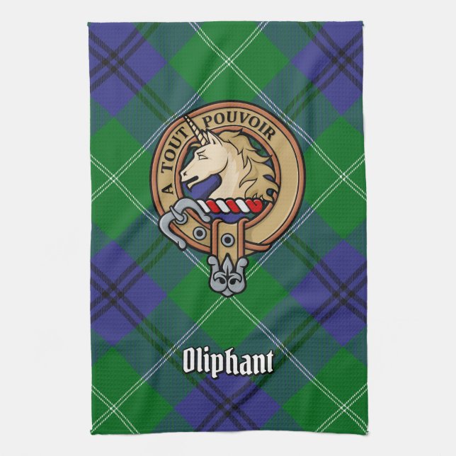 Clan Oliphant Escudo sobre la toalla de cocina de  (Vertical)