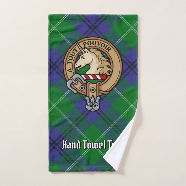 Clan Oliphant Escudo sobre Tartán (Toalla de mano)