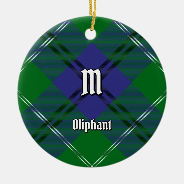 Clan Oliphant Tartán Ornamento cerámico (Frente)