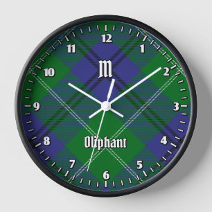 Clan Oliphant Tartán reloj grande