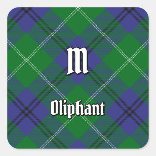 Clan Oliphant Tartan Square Pegatina