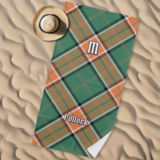 Clan Pollock Tartan Beach Toalla (Subido por el creador)