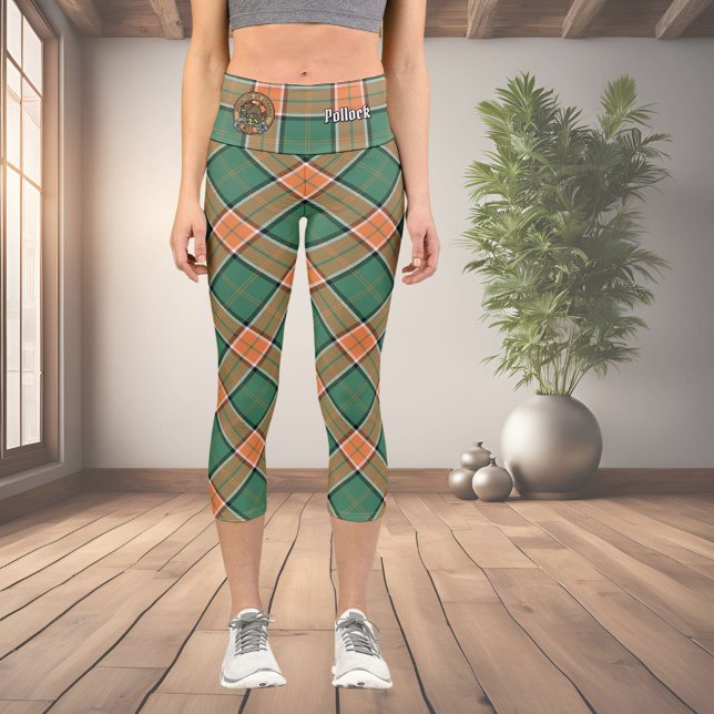 Clan Pollock Tartan Capri Leggings (Subido por el creador)