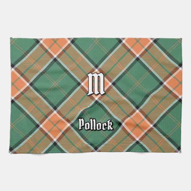 Clan Pollock Tartan Kitchen Toalla (Horizontal)