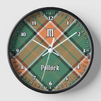 Clan Pollock Tartán reloj grande