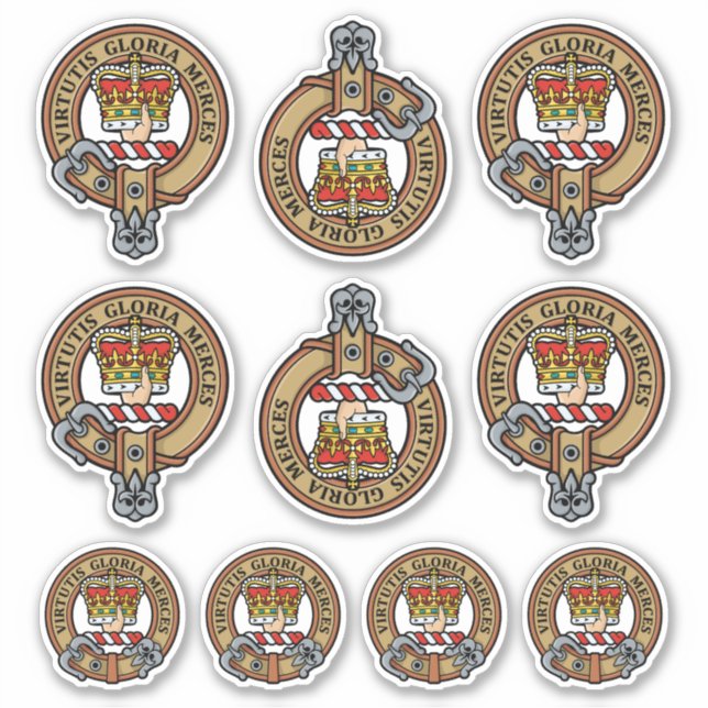 Clan Robertson Escudo Pegatina Set (Anverso)
