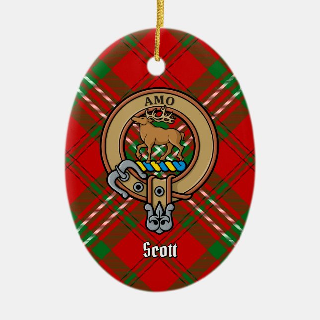 Clan Scott Escudo sobre el ornamento cerámico de T (Frente)