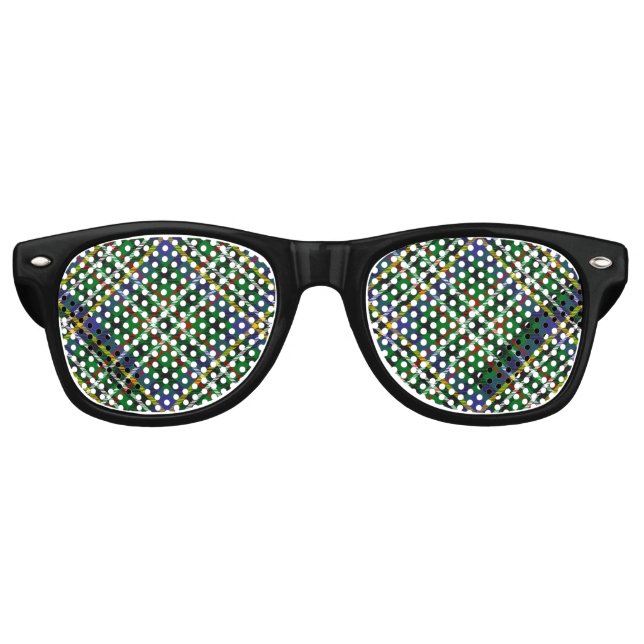 Clan Scott Green Tartan Retro Gafas de sol (Anverso)