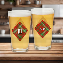 Clan Scott Red Tartan Glass