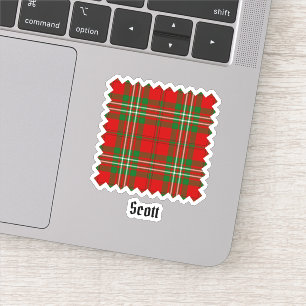 Clan Scott Red Tartan Pegatina