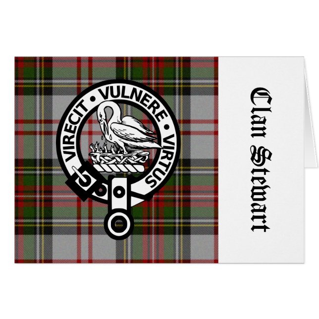 Clan Stewart Escudo y Tartán (Anverso (Horizontal))