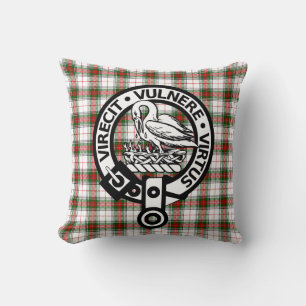 Clan Stewart Tartan Escudo Cojín decorativo