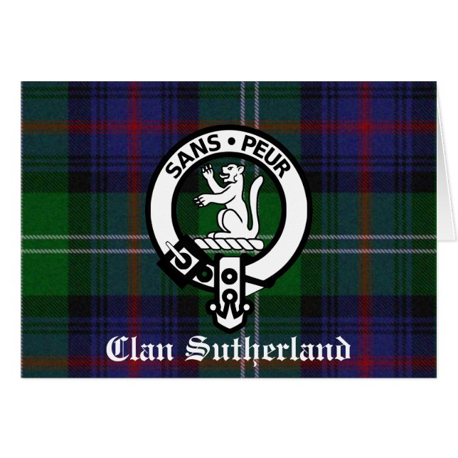 Clan Sutherland Escudo y Tartán (Anverso (Horizontal))