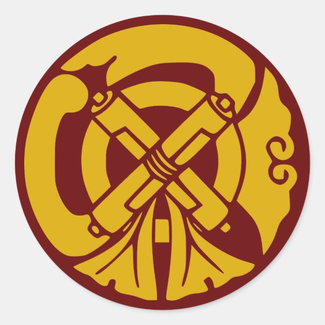 Clan Tachibana Escudo (Kamon) Pegatina redondo clá (Anverso)